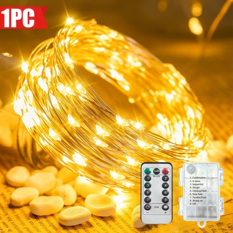 Led Fairy String Lights - Lampu Hias LED Romantis dengan Kotak