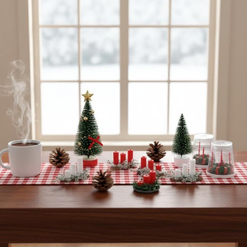 Holiday Candle Set - ! 1:12 Aksesori Dekorasi Rumah Boneka