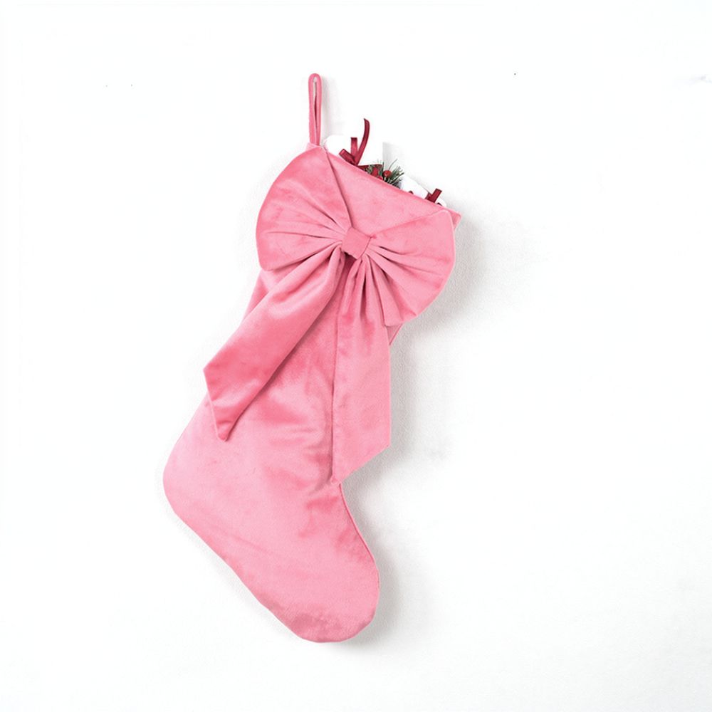 Christmas Stocking Hanging - Hiasan Gantung Berbentuk Kantong Beludru Natal