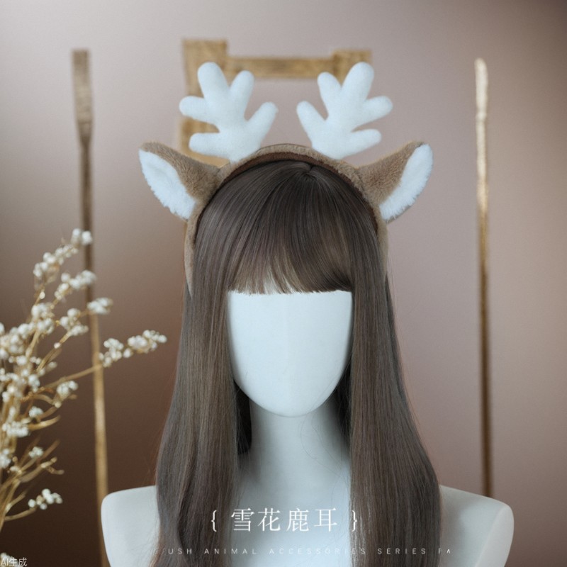 Kostum Natal Ikat Kepala Telin - Reindeer Antlers Headband ulasan dan harga