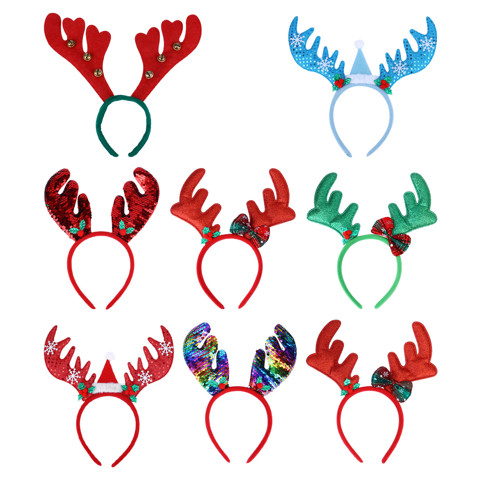 8 Buah Hiasan Kepala Bertema R - Reindeer Antlers Headband ulasan dan harga