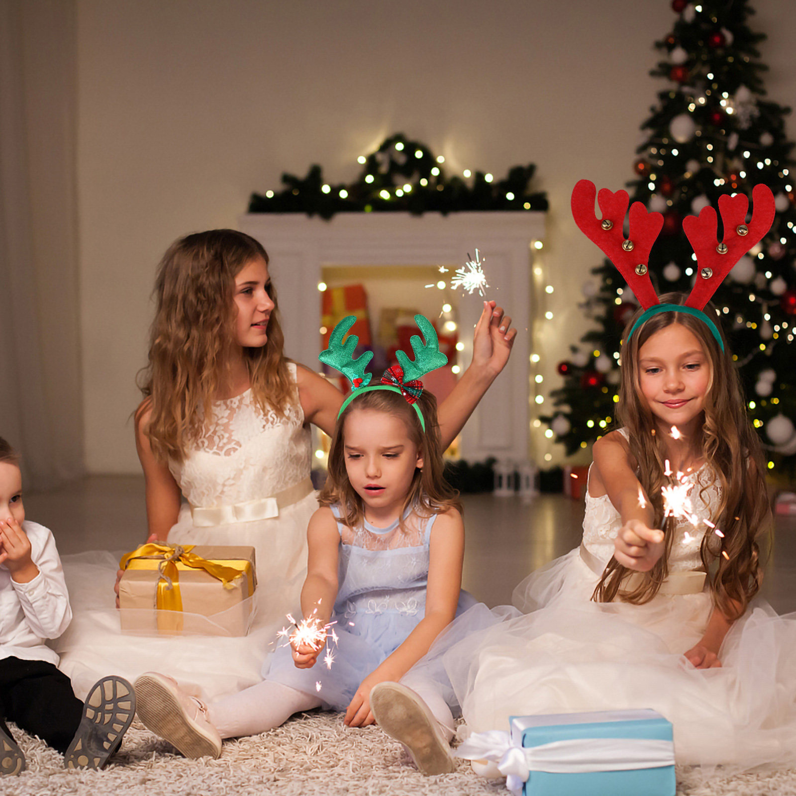 8 Buah Hiasan Kepala Bertema R - Reindeer Antlers Headband ulasan dan harga