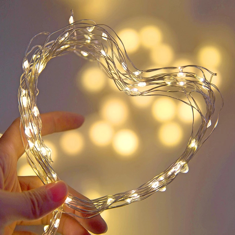 10M 5M 3M 2M Kawat Tembaga LED - Tinsel Garland Decoration ulasan dan harga