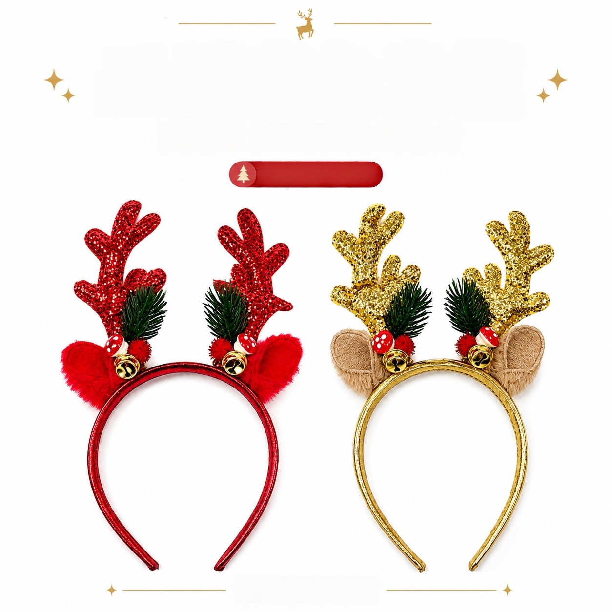 Bando dengan Hiasan Tanduk Rus - Reindeer Antlers Headband ulasan dan harga