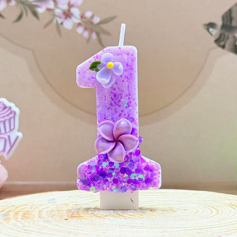 Lilin Angka Berwarna Ungu Muda - Holiday Candle Set ulasan dan harga