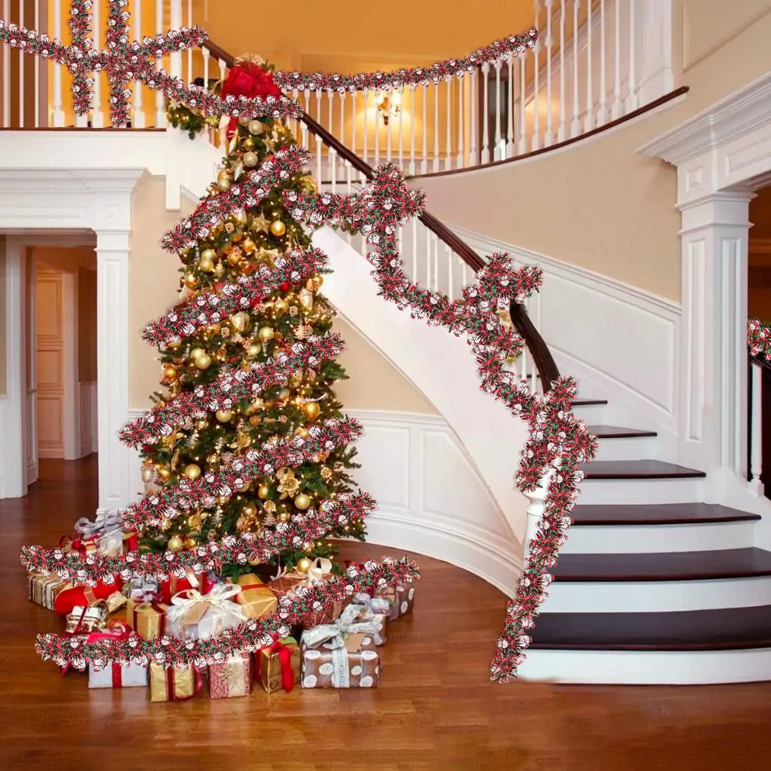 Hiasan Natal berupa untaian ke - Tinsel Garland Decoration ulasan dan harga