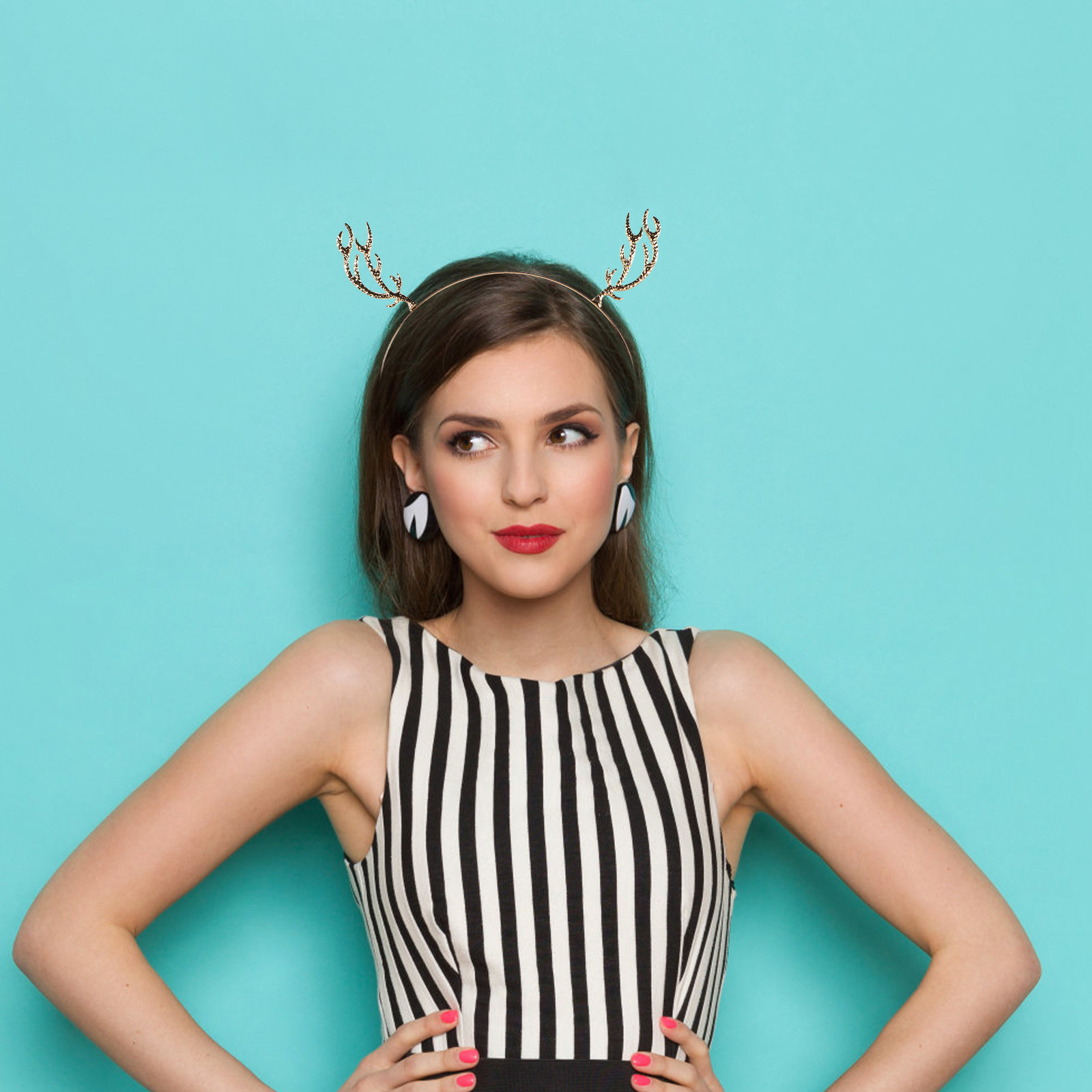 Bando Kostum Natal, Hiasan Rus - Reindeer Antlers Headband ulasan dan harga